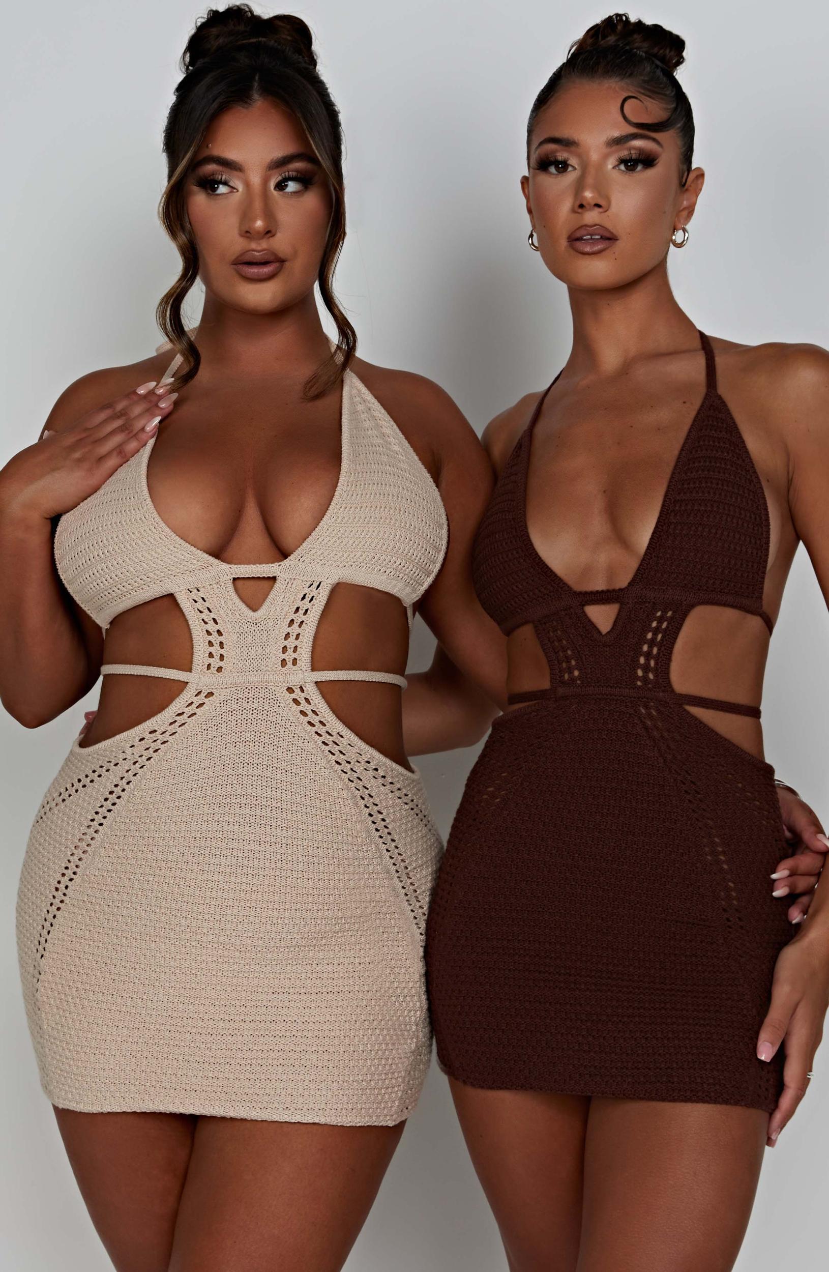 Selena Mini Dress - Cream Product Image
