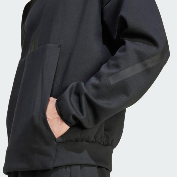 adidas Z.N.E. Hoodie Medium Grey Heather S Mens Product Image