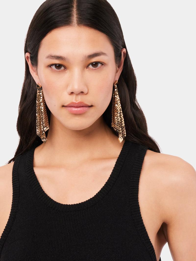 Silver chainmail earrings Product Image