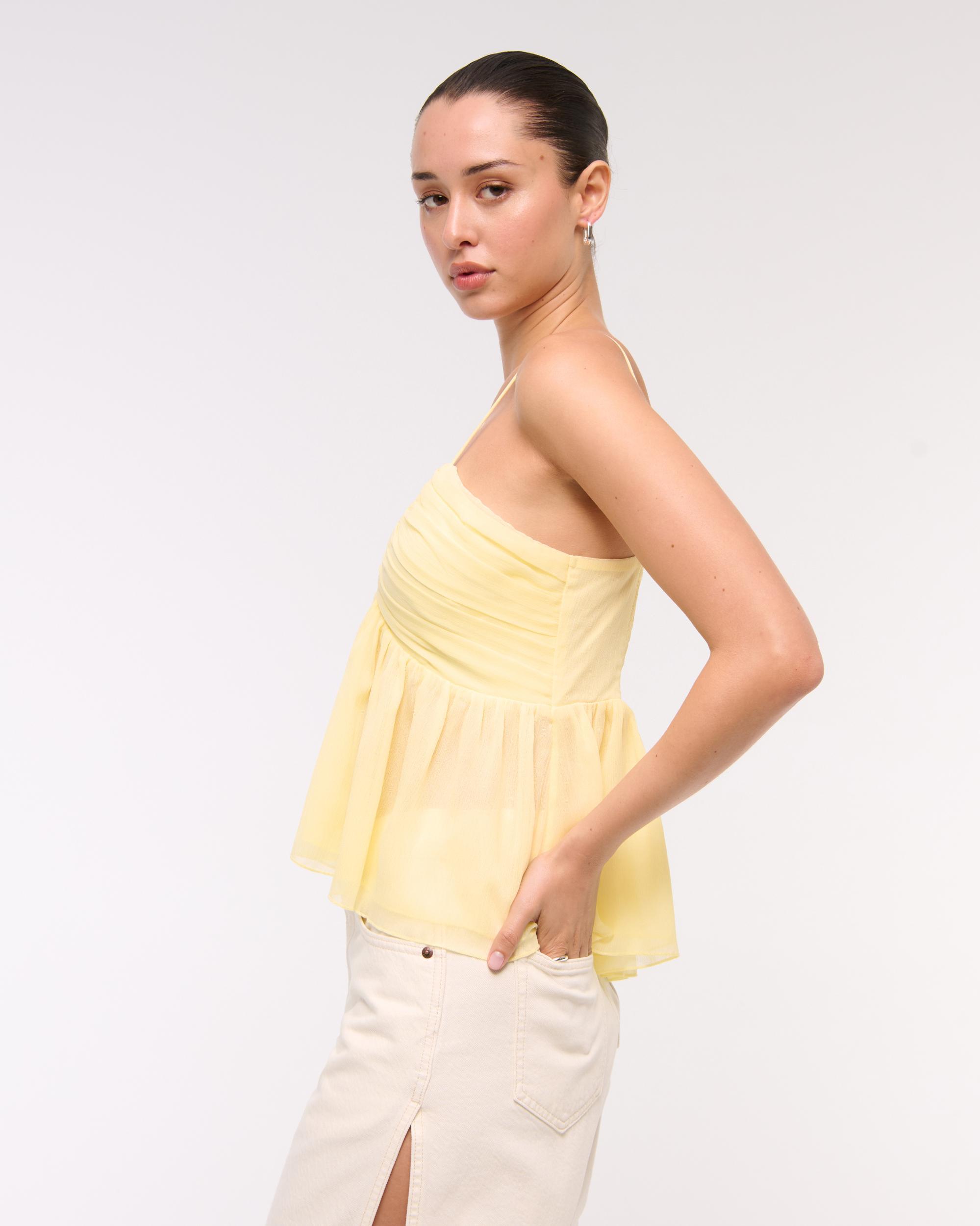 V-Neck Ruched Cami Product Image