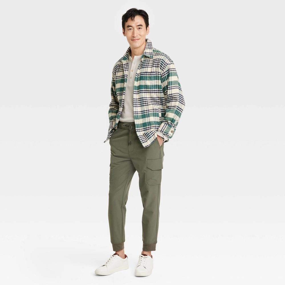 Men's Tech Cargo Jogger Pants - Goodfellow & Co™ Olive Green M Product Image