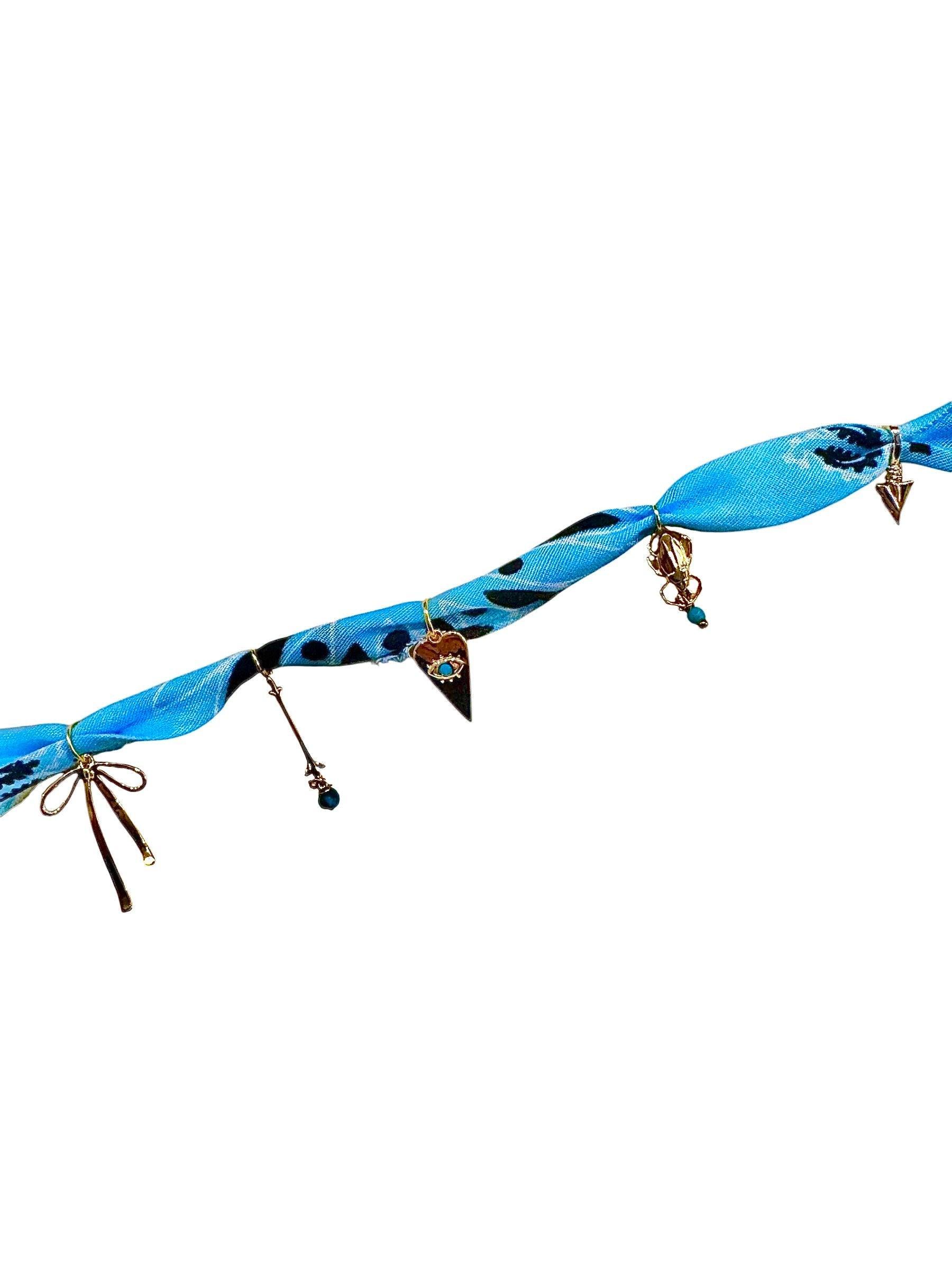 Light Blue Bandana Necklace Product Image