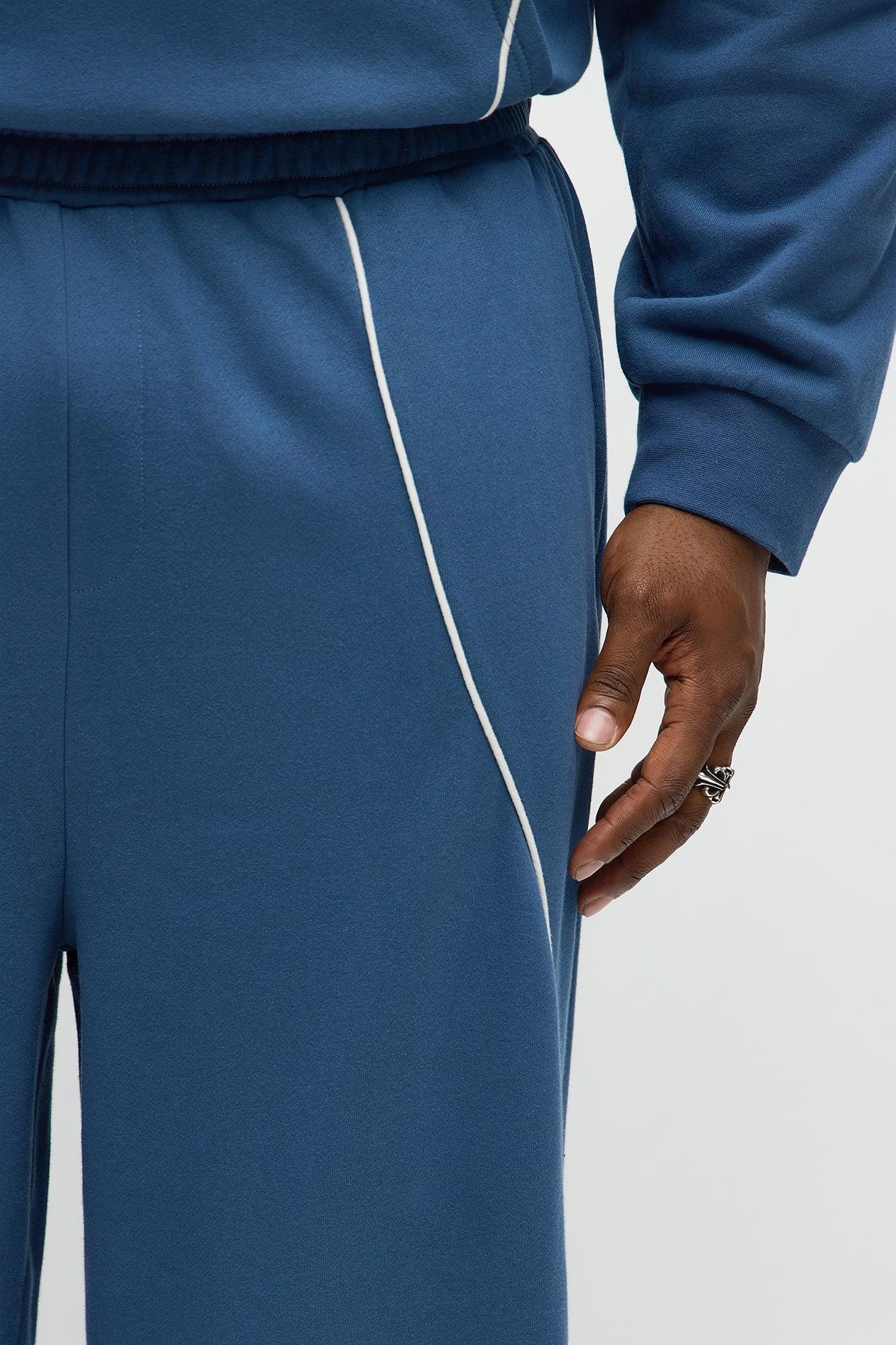Pinstripe Sweatpant - Navy Product Image