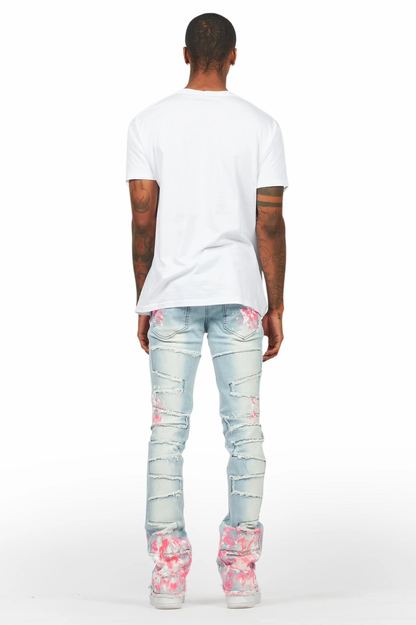 Beno White Oversized Graphic T-Shirt Male Product Image
