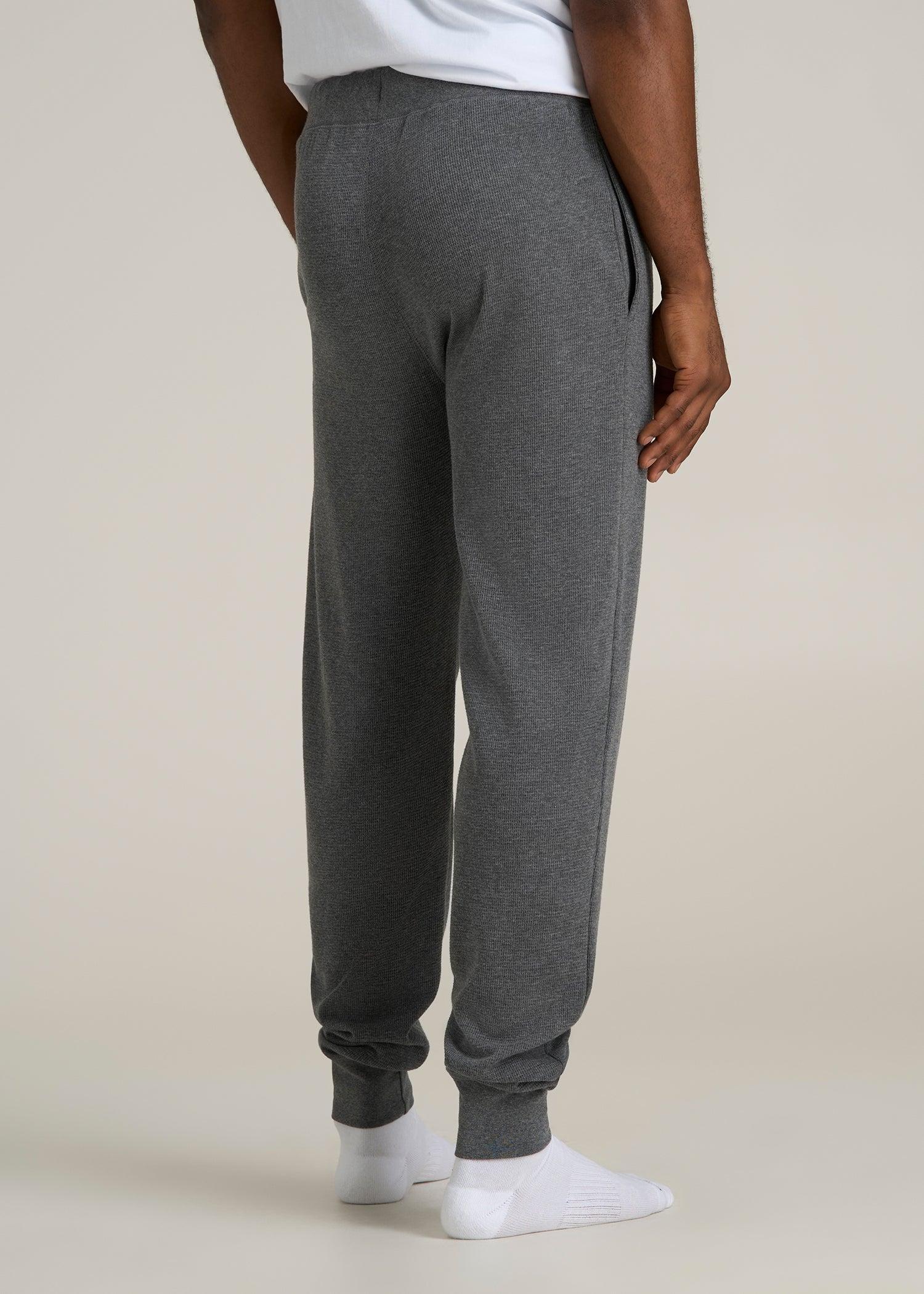 Waffle-Knit Lounge Jogger for Tall Men in Stone Grey Mix Product Image
