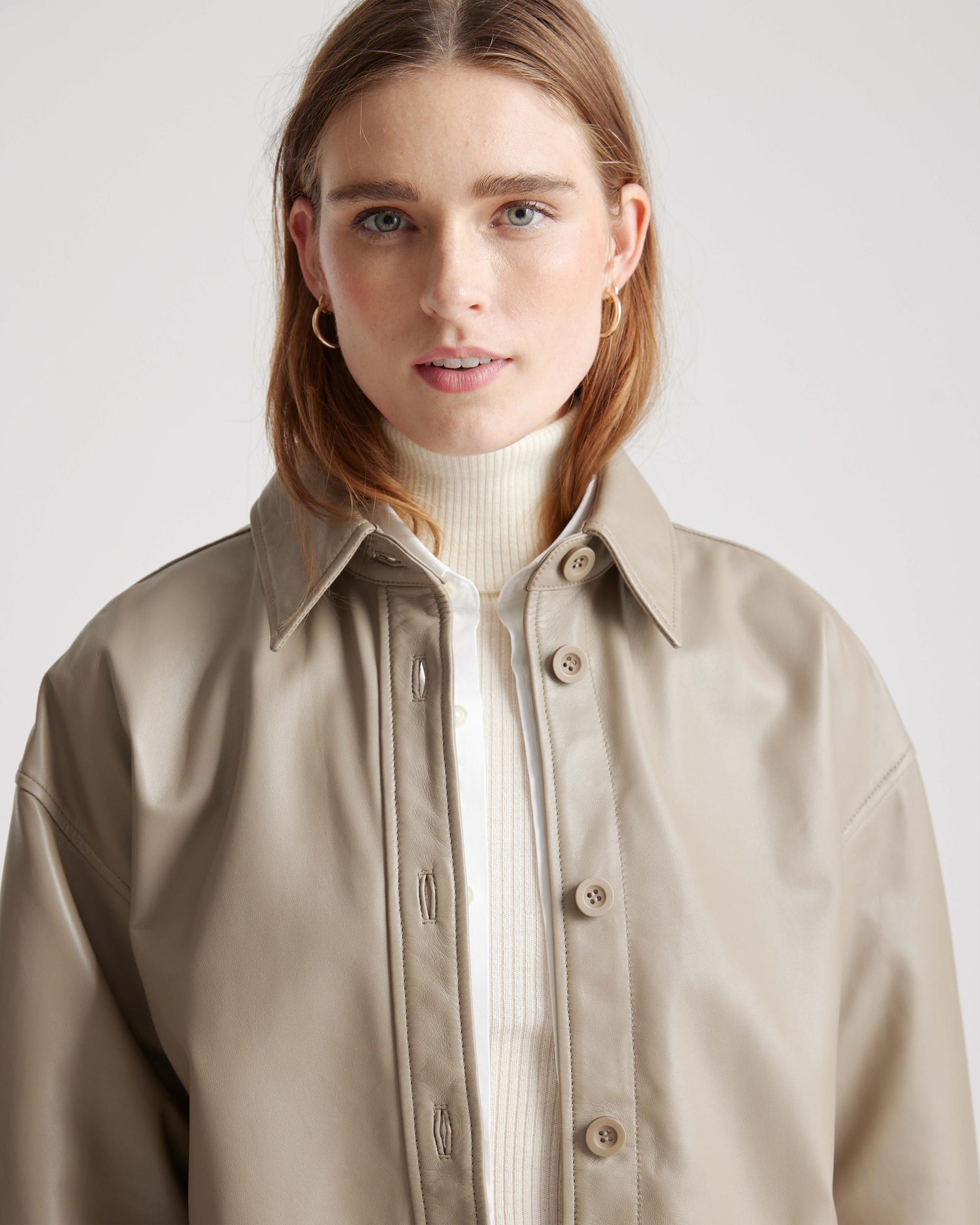 Quince | Women's Shirt Jacket Leather Product Image