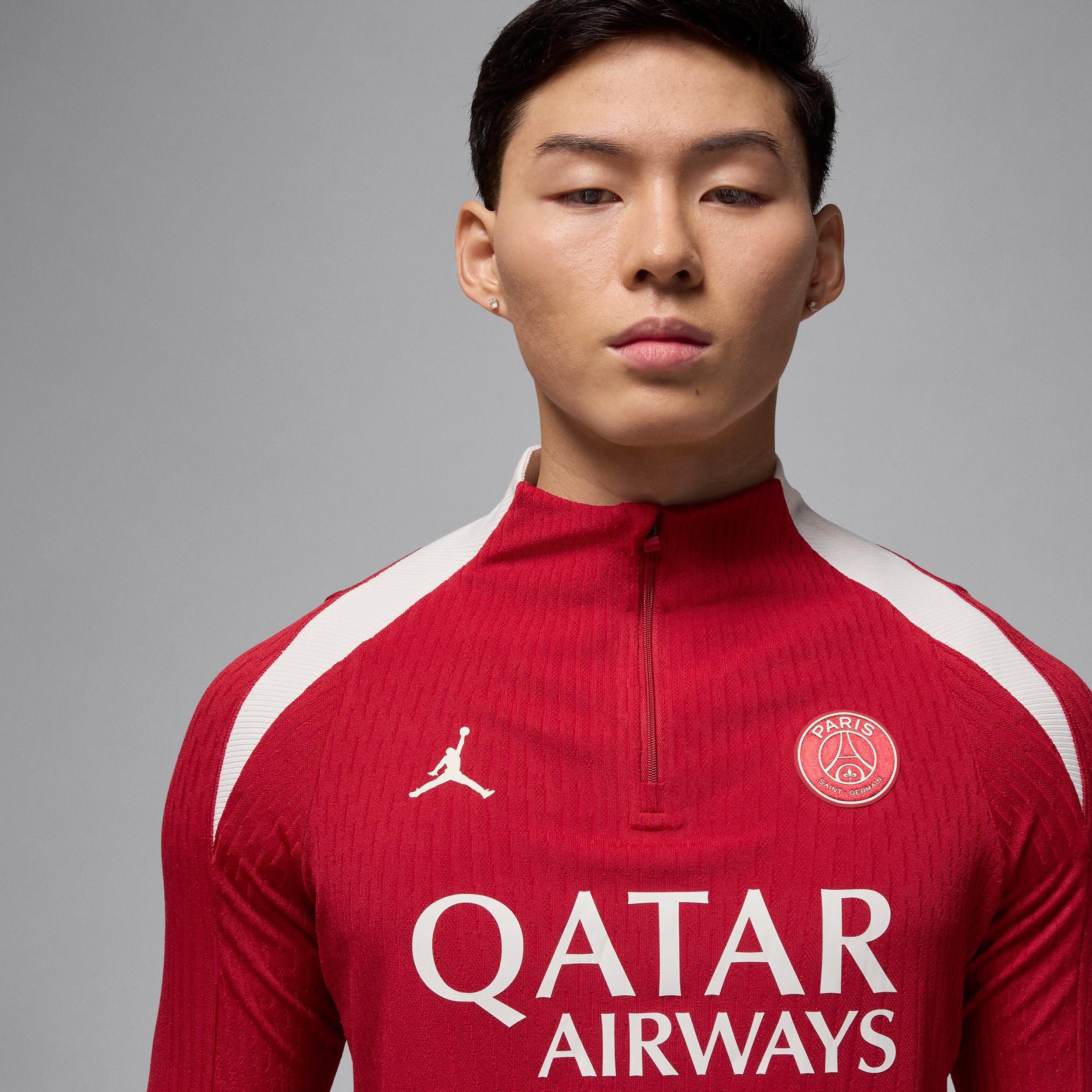 Nike Men's Paris Saint-Germain Strike Elite Fourth Jordan Dri-FIT ADV Soccer Knit Drill Top Product Image