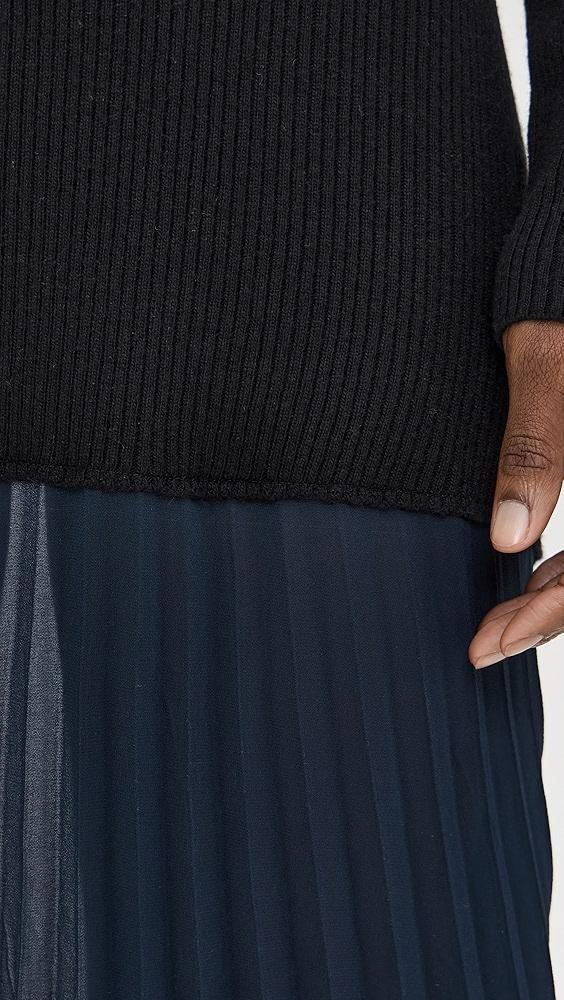 Lingua Franca Pleated Skirt Drop Waist Knit Dress | Shopbop Product Image
