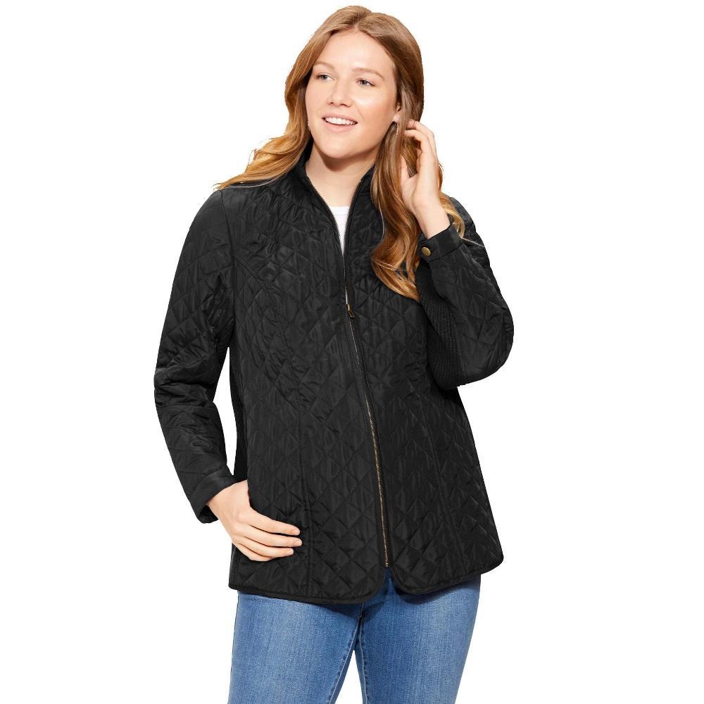 Woman Within Women's Plus Size Short-Sleeve Button Down Seersucker Shirt Product Image