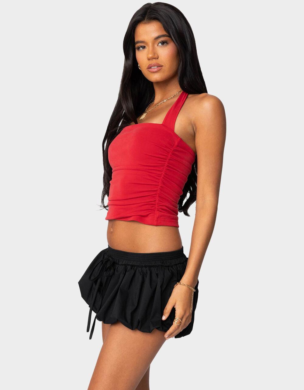 EDIKTED Nyrah Straight Neck Halter Top Product Image