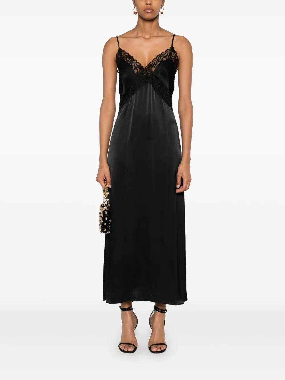 embroidered-edge midi dress Product Image