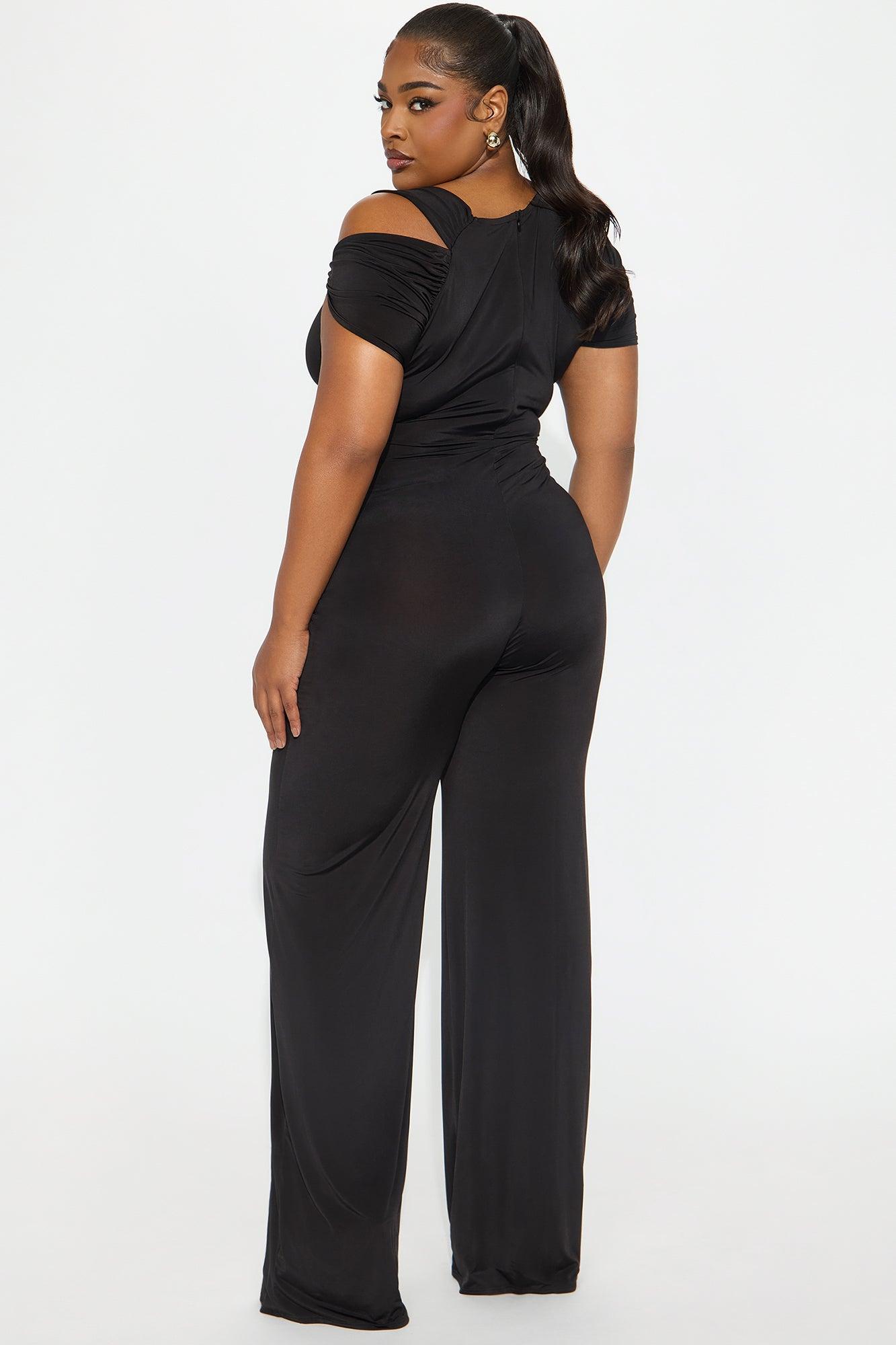 Twist It Up Cut Out Jumpsuit - Black Product Image