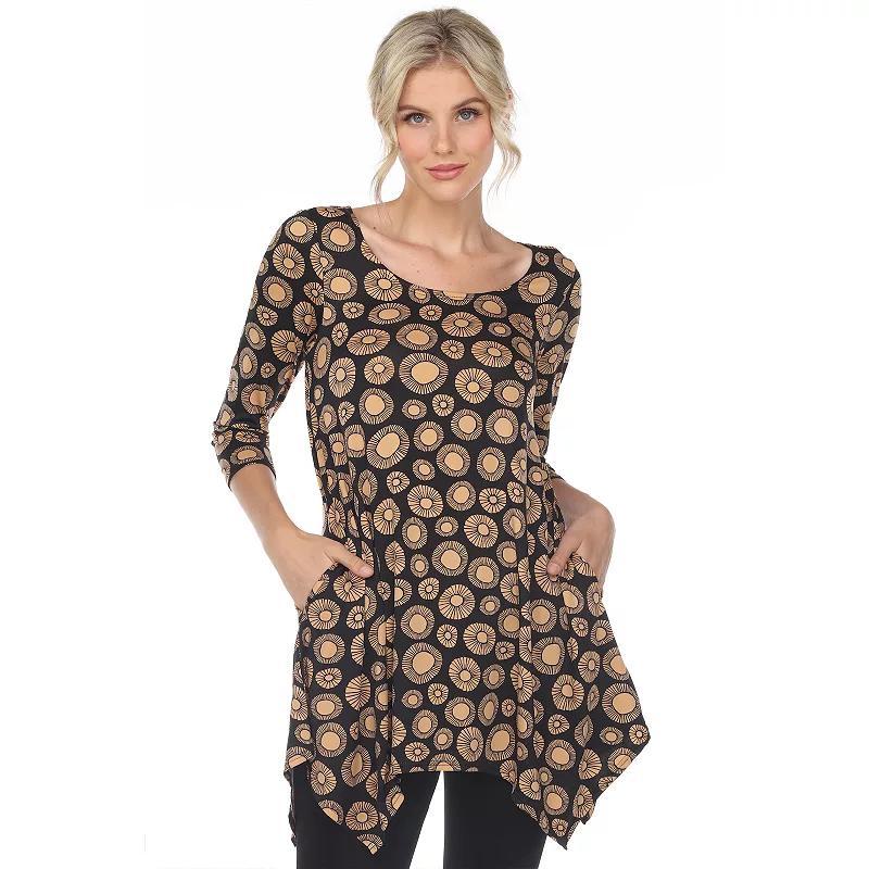 Womens Printed Geometric Circle Tunic Top Product Image