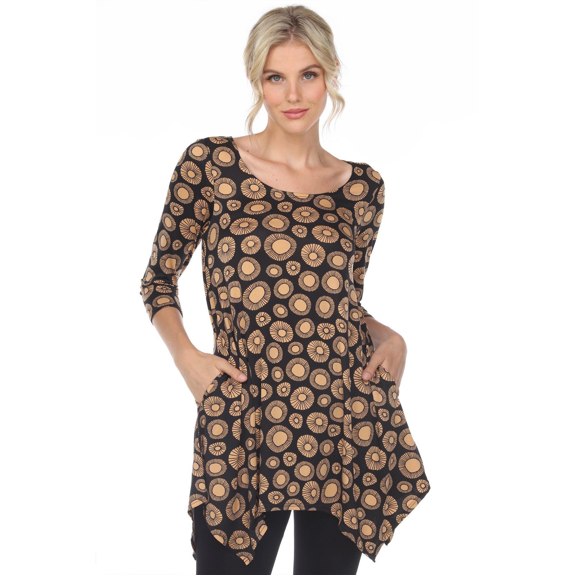 Printed Geometric Circle Tunic Top Product Image