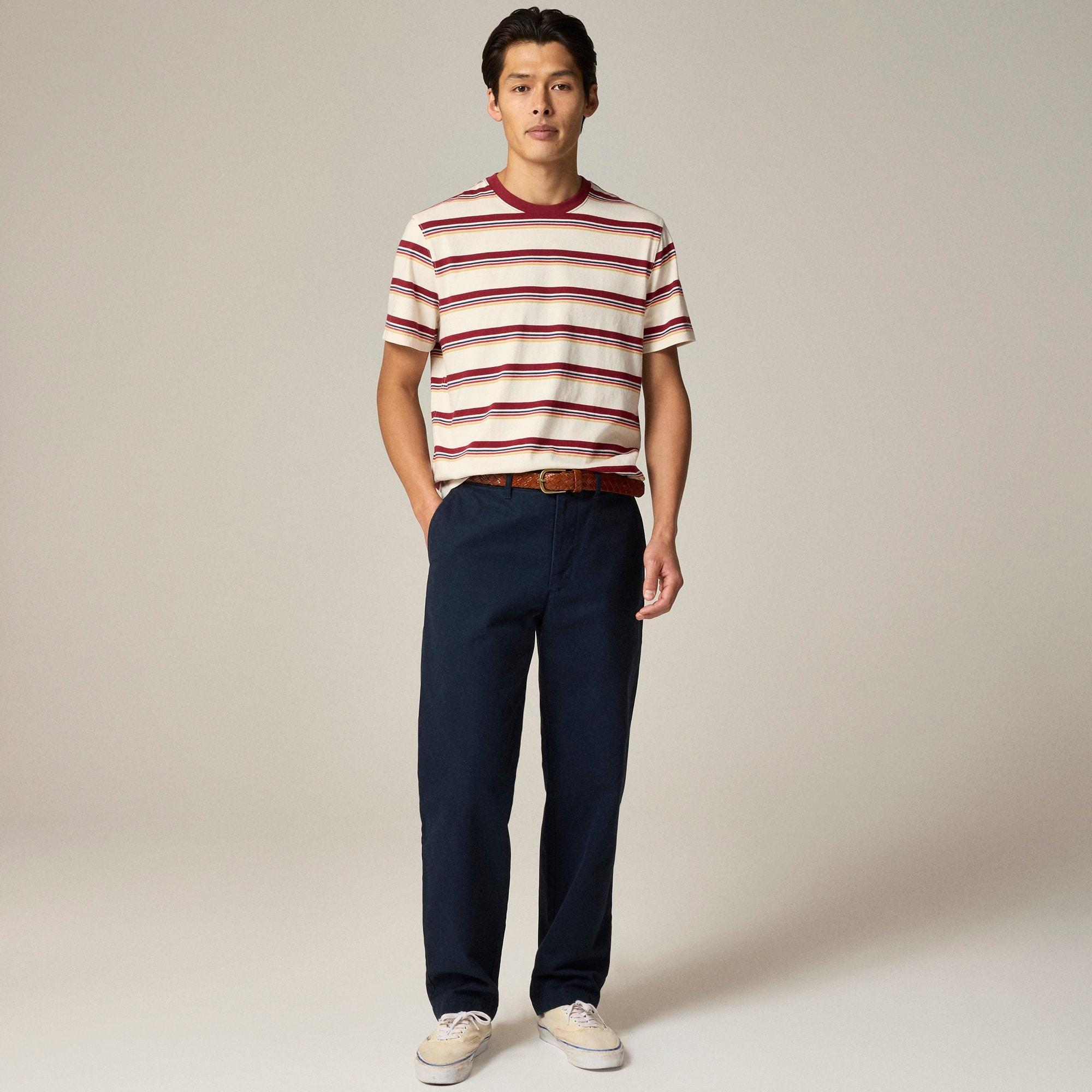 Vintage-wash cotton T-shirt in stripe Product Image