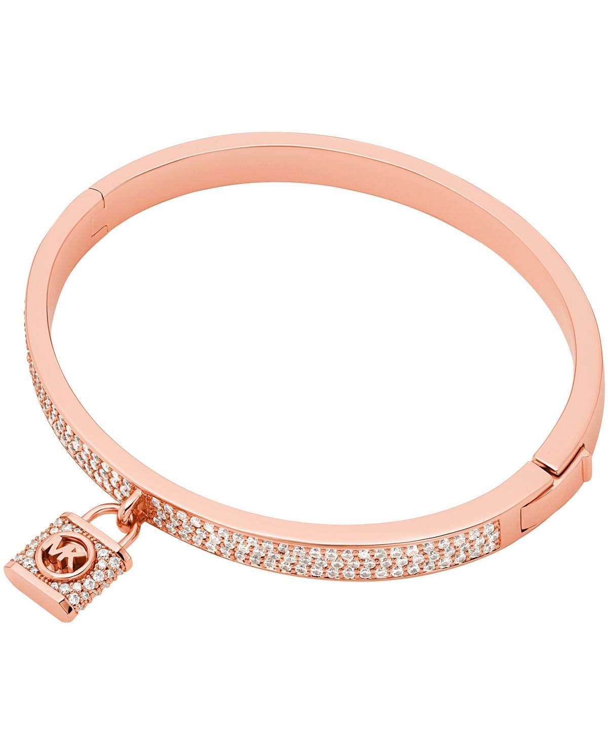 14K -Plated Brass Pavé Lock Bangle Product Image