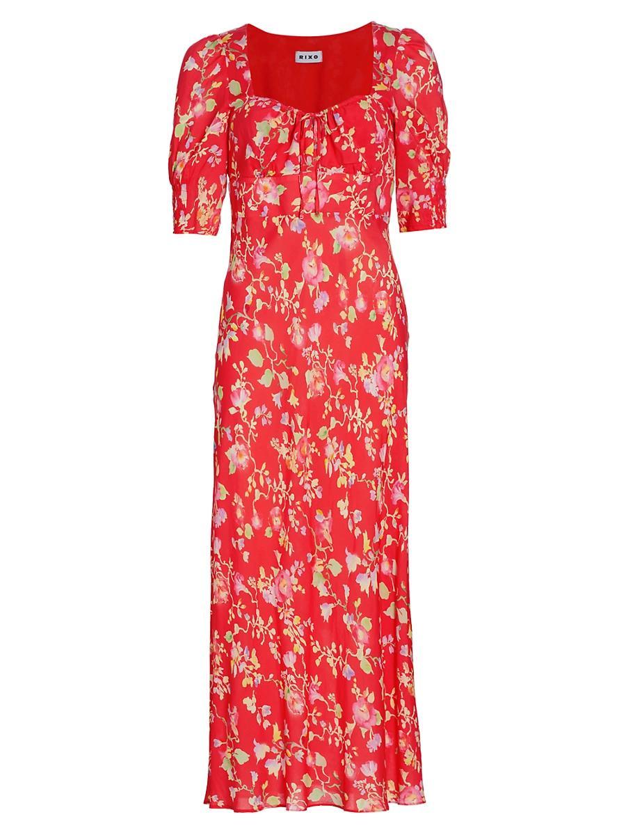 Womens Alida Floral Short-Sleeve Midi-Dress Product Image