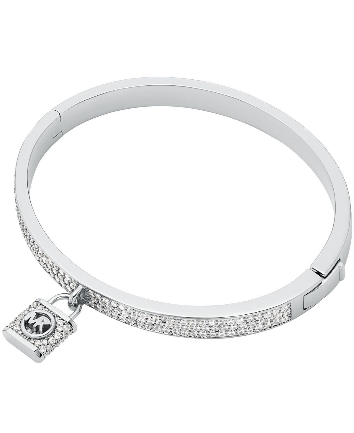 14K -Plated Brass Pavé Lock Bangle Product Image