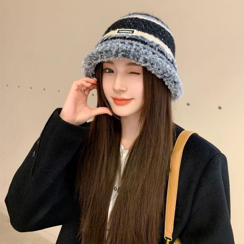 Melange Fluffy Bucket Hat Product Image