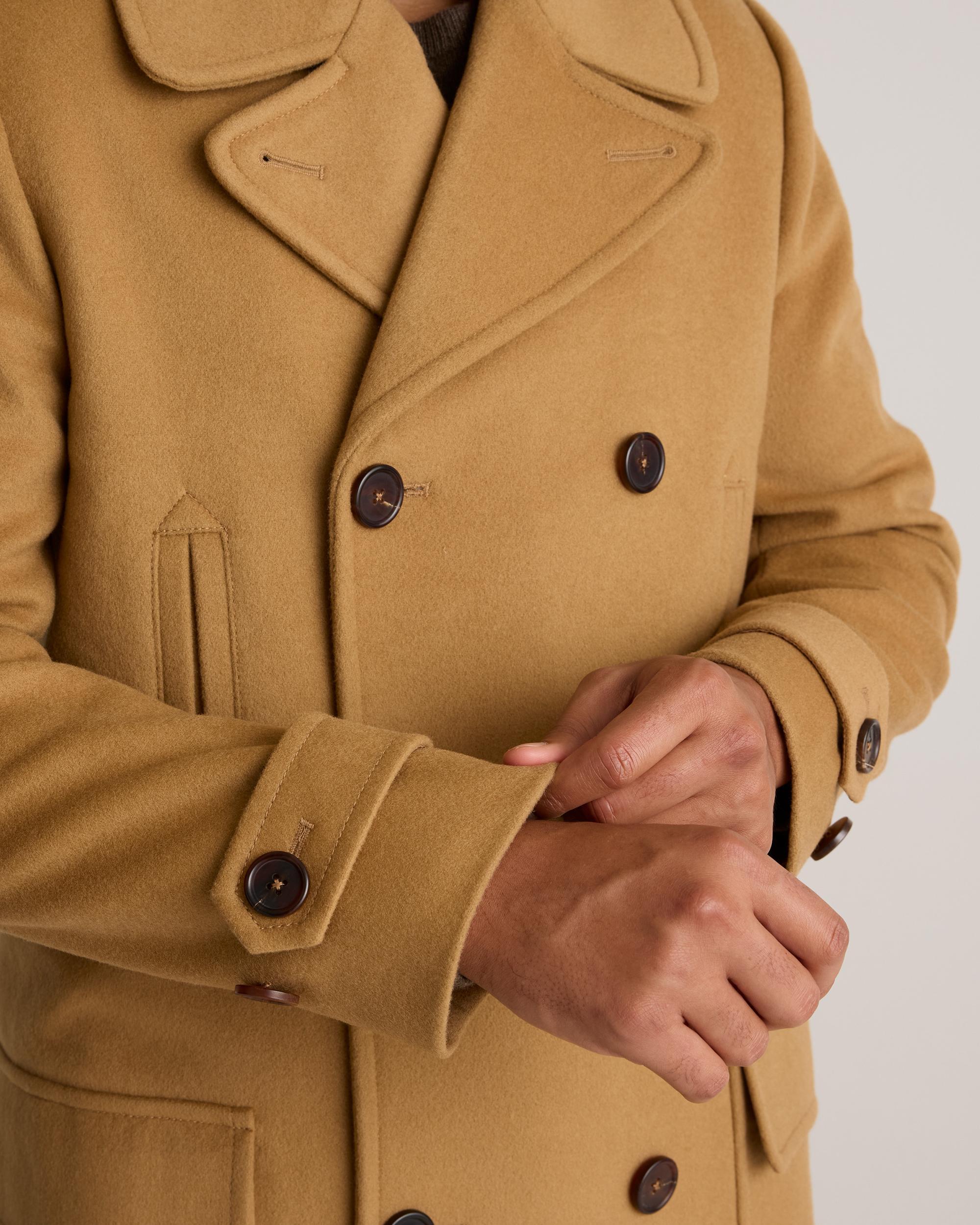 Quince | Men's Italian Wool Double-Breasted Officer Topcoat Wool/Nylon Product Image