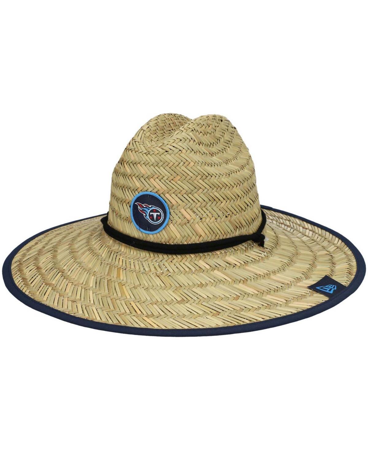 Men's New Era Natural Tennessee Titans 2021 NFL Training Camp Official Straw Lifeguard Hat, Beige Product Image