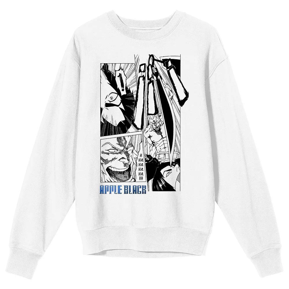 Men's Apple Black Manga Page Sano Long Sleeve Graphic Tee, Size: XL, White Product Image