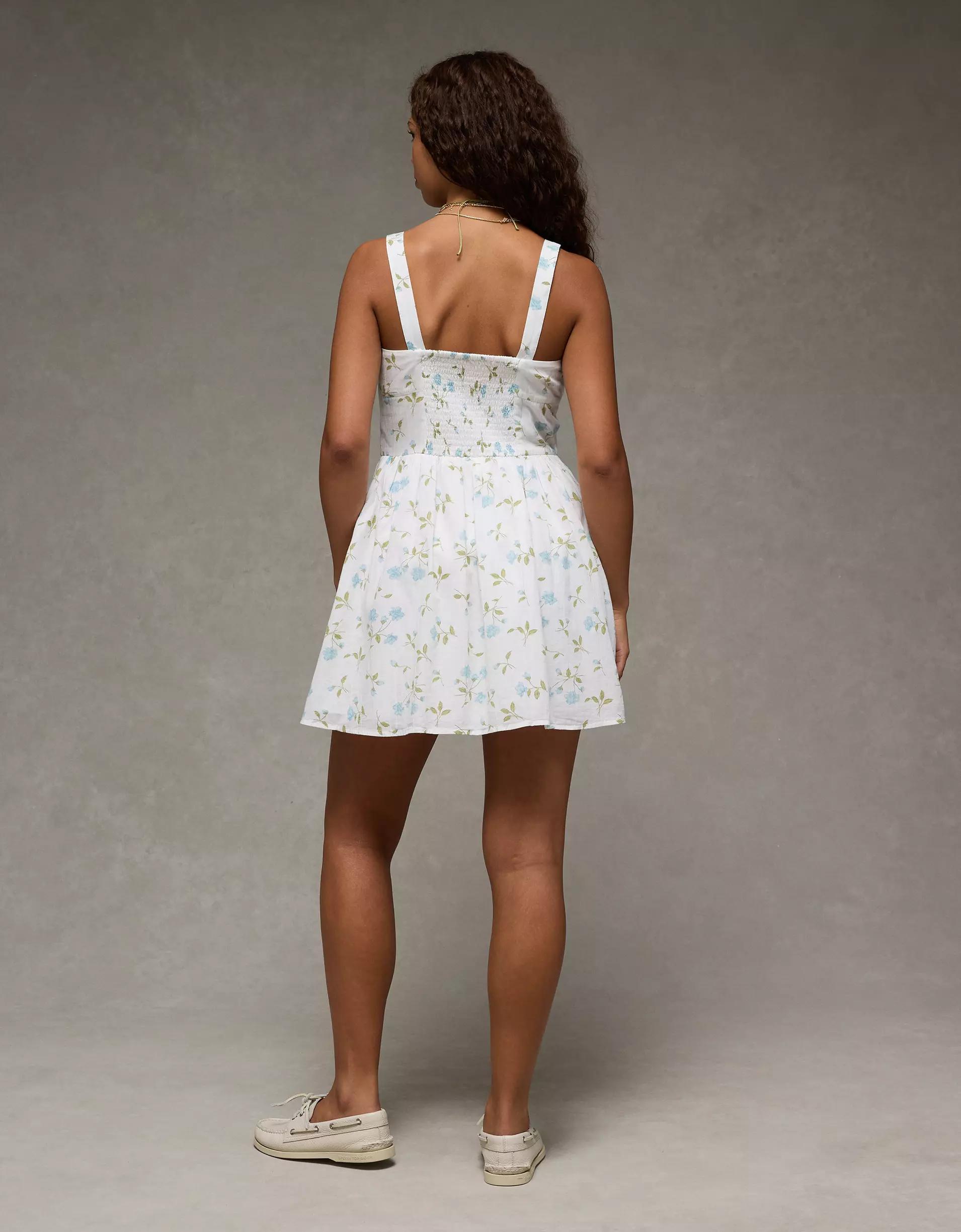 AE Tie Front Corset Mini Dress Product Image