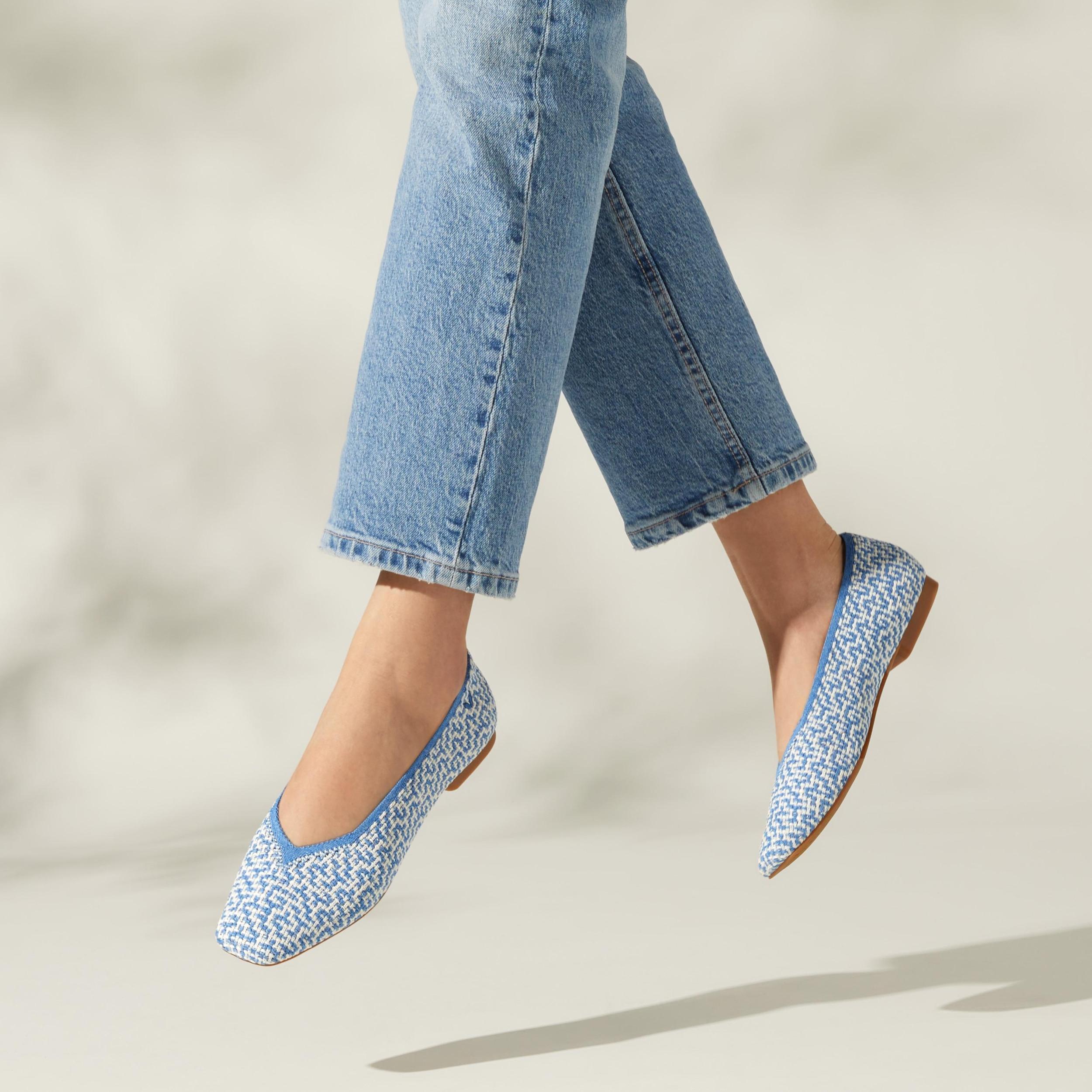 Square-Toe V-Cut Flats (Margot 2.0) Product Image