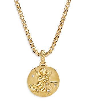 David Yurman 18K Yellow Gold Diamond Aquarius Amulet Pendant Product Image