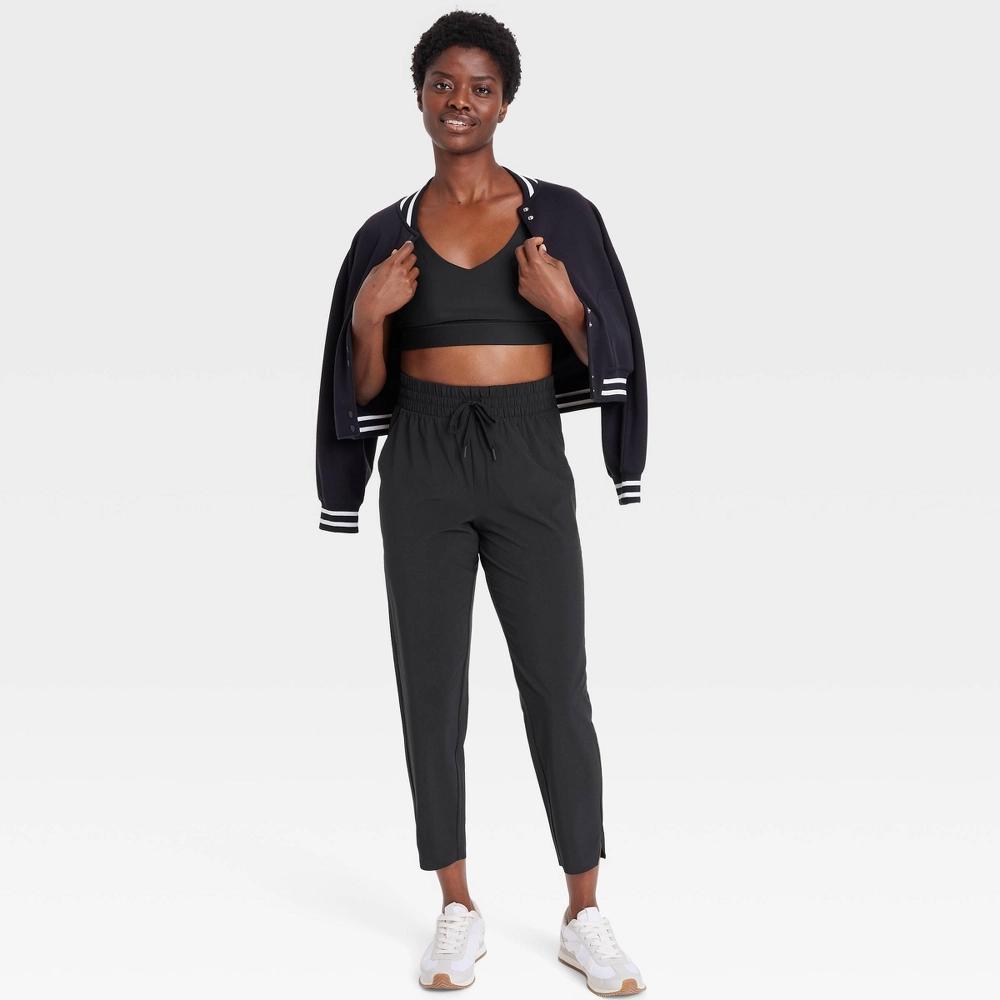 Womens Active Light High-Rise Taper Pants - All In Motion Black M: Moisture Wicking, Quick Dry, 4-Way Stretch Product Image