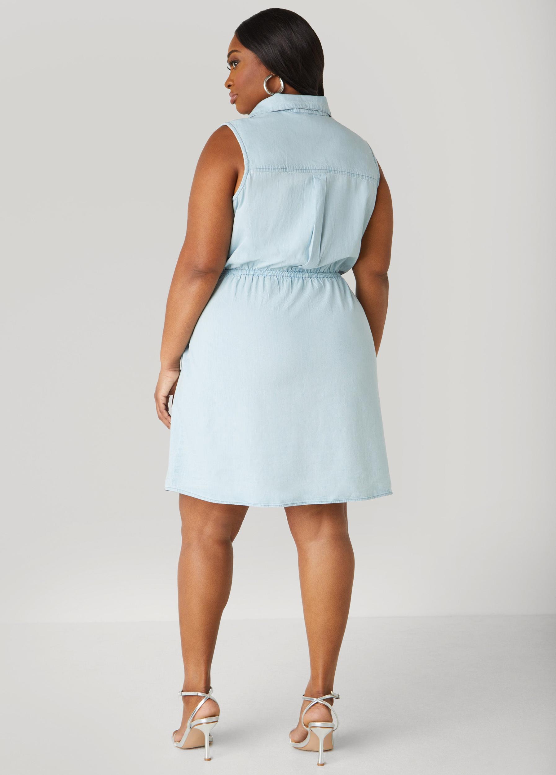 Chambray Wrap Shirtdress Product Image