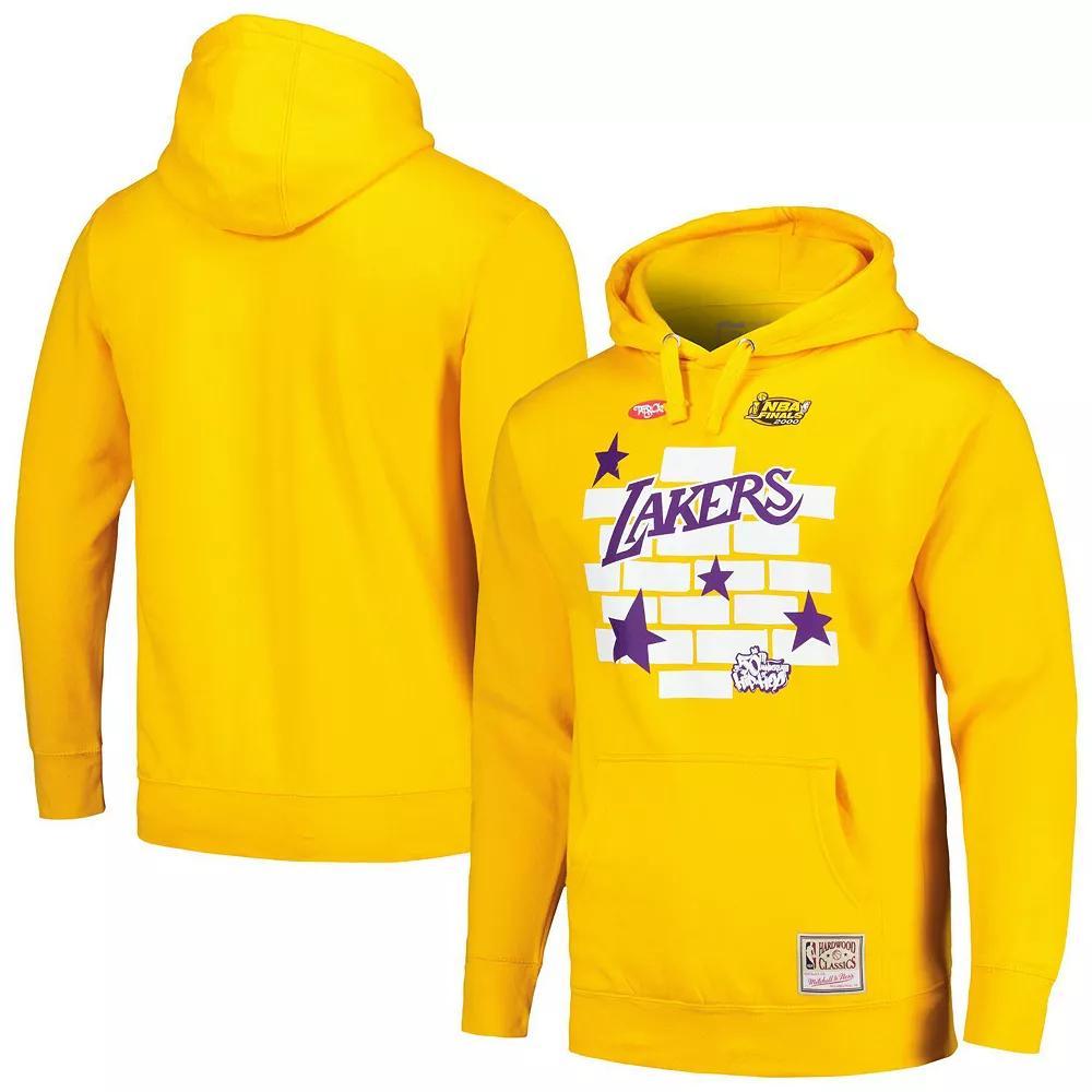 Men's Mitchell & Ness x Tats Cru Gold Los Angeles Lakers Hardwood Classics Brick Pullover Hoodie, Size: XL Product Image