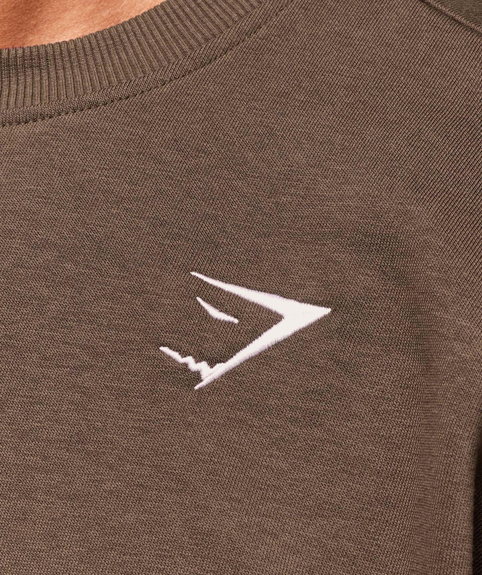 Gymshark Crest Oversized Crew - Archive Brown Male Product Image