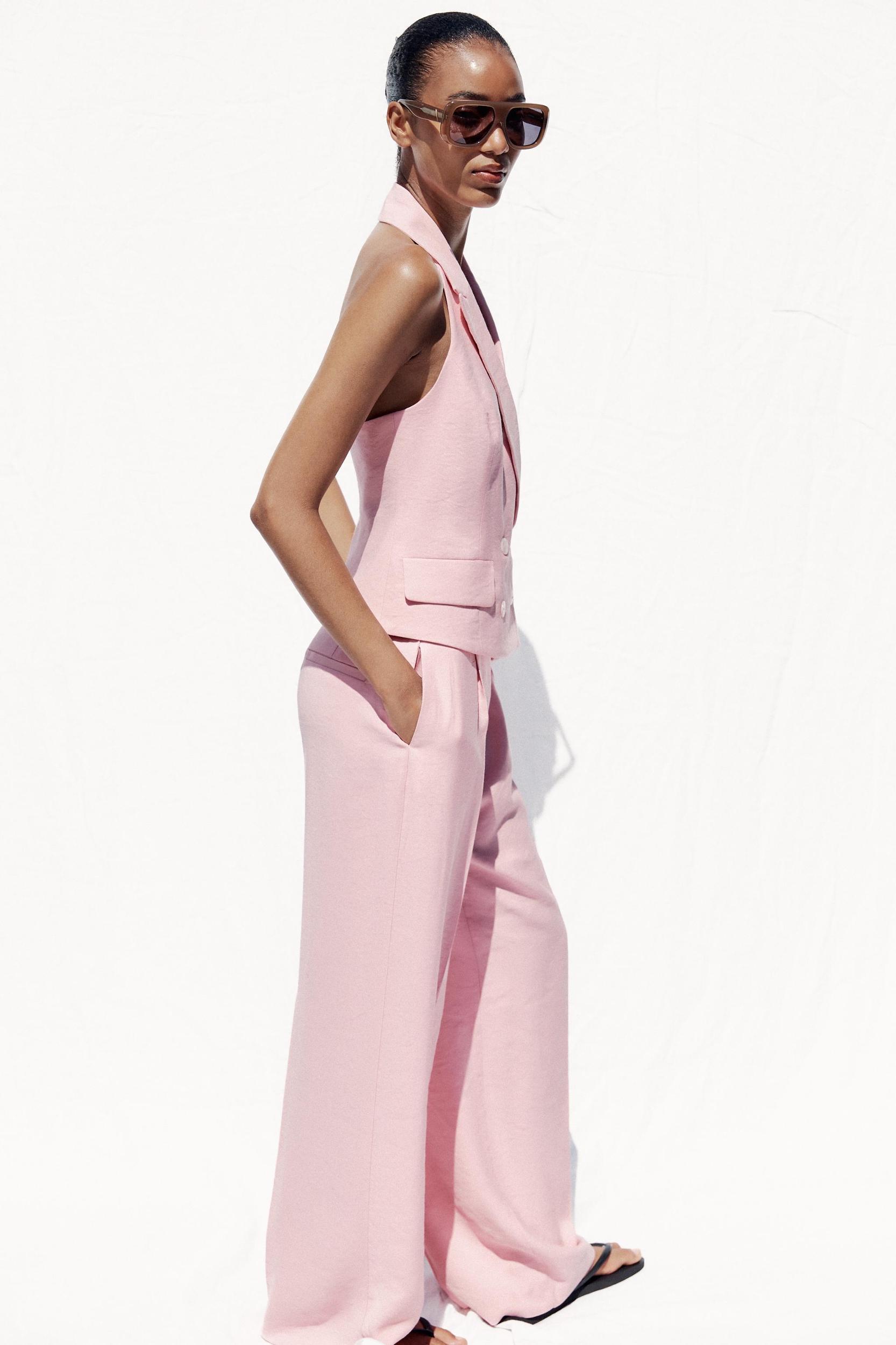 PLEATED WIDE LEG PANTS Product Image