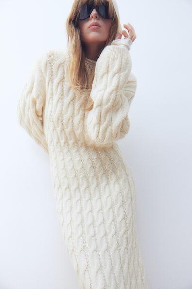 Cable-knit Midi Dress Product Image