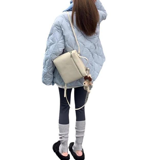 Plain Quilted Single-Breasted Coat Product Image
