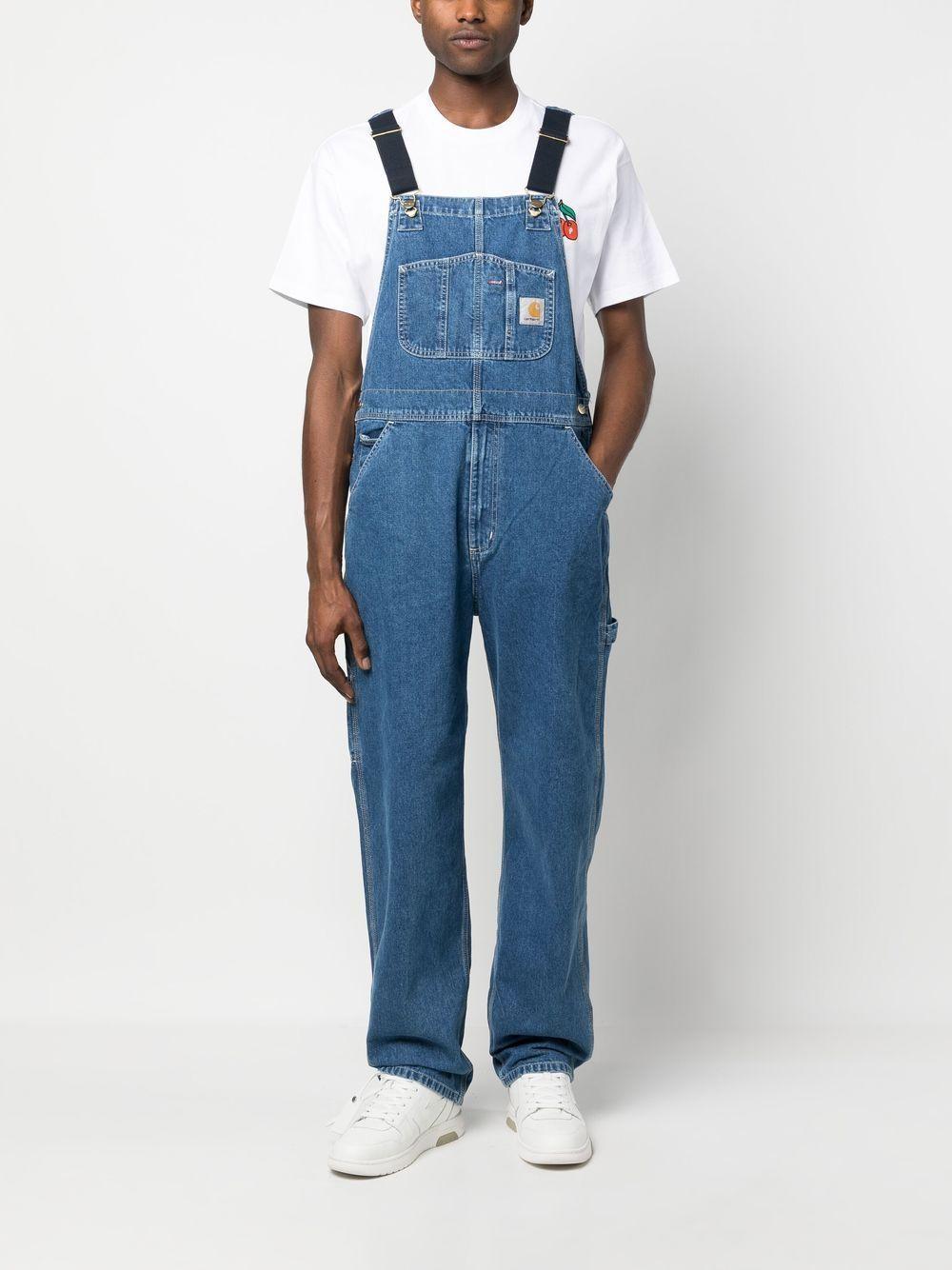 logo-patch straight-leg dungarees Product Image