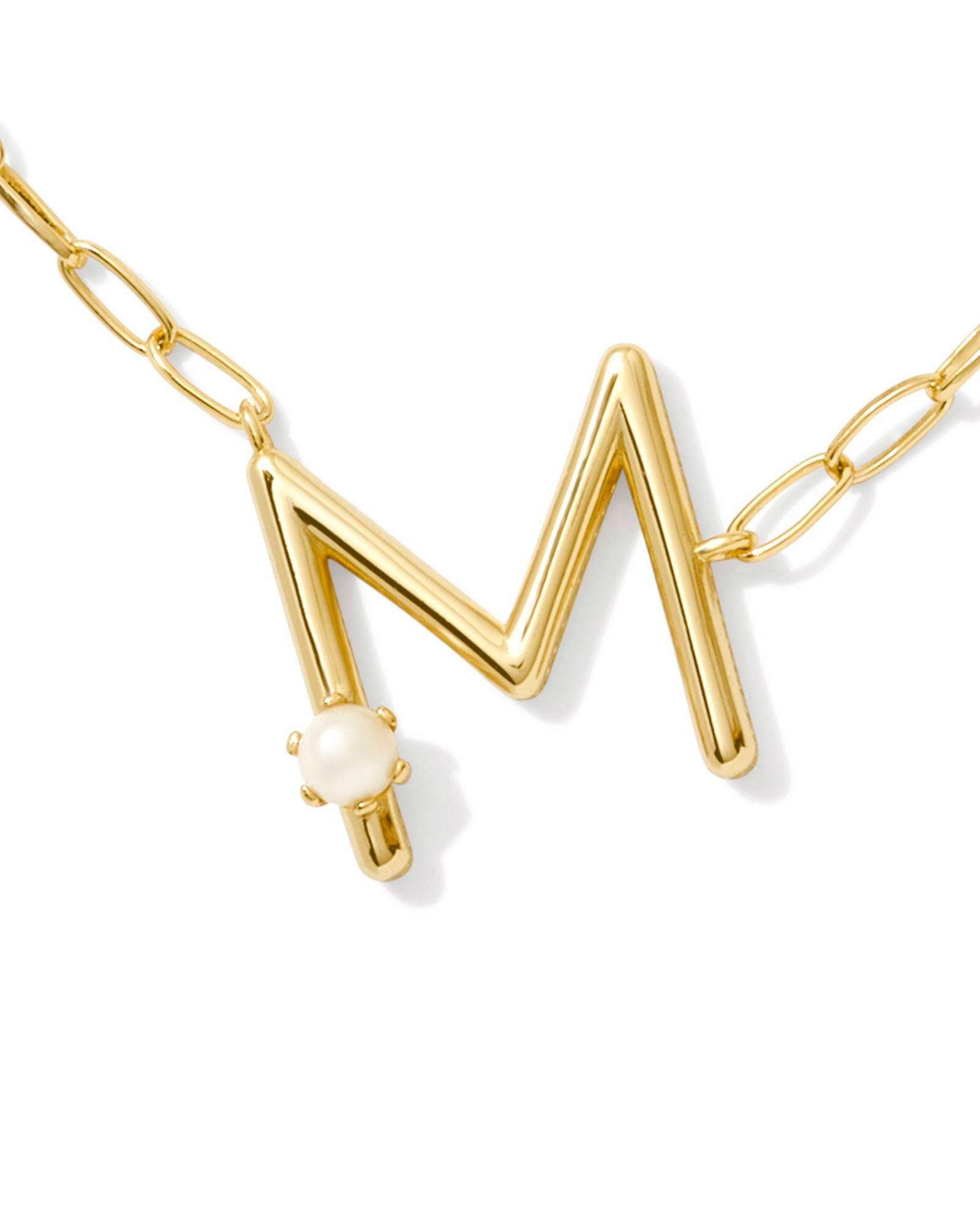 Pearl Silver Letter X Short Pendant Necklace in Freshwater Cultured Pearl Product Image