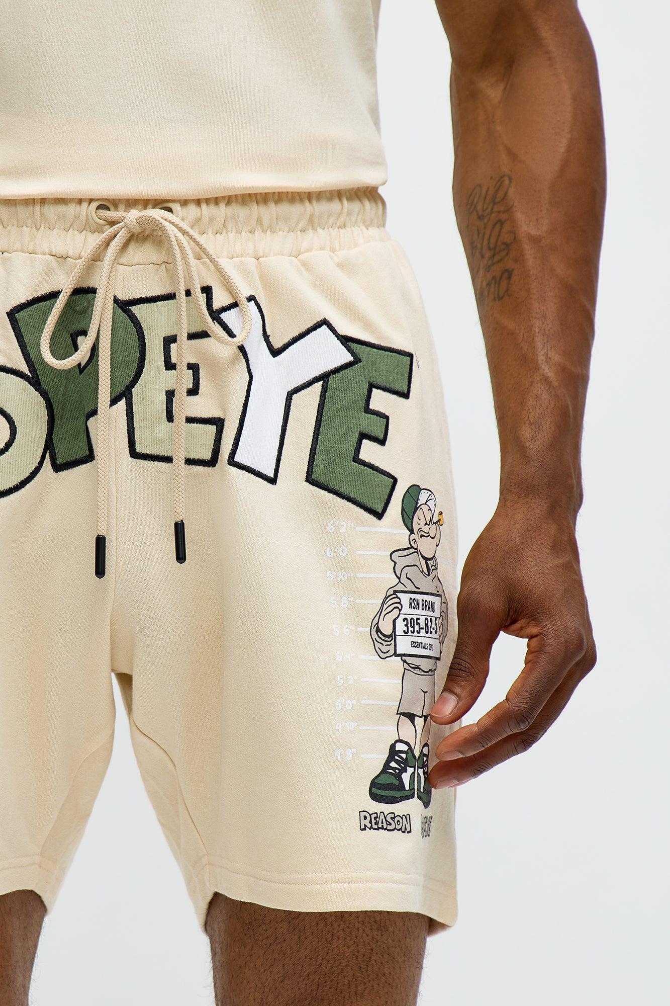 Popeye Wanted Sweatshorts - Tan Product Image