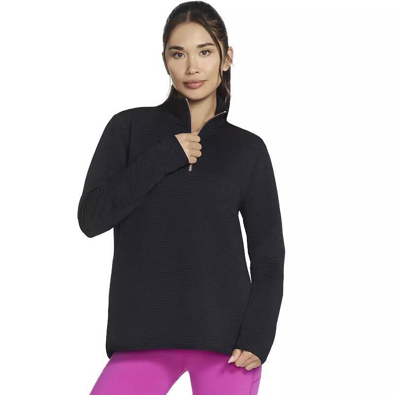 Women's Skechers® Softknit Ottoman Ribbed Pullover, Size: XL, Bright White Product Image