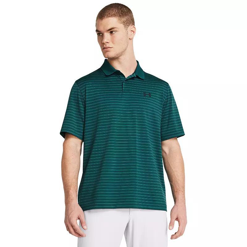 Big & Tall Under Armour Classic-Fit Striped Performance Polo, Men's, Size: Large Tall, Hydro Blue Product Image