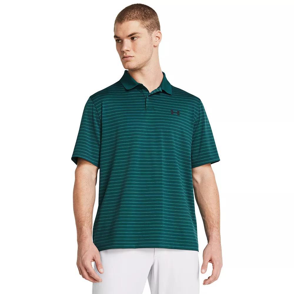 Big & Tall Under Armour Classic-Fit Striped Performance Polo, Men's, Size: Large Tall, Hydro Blue Product Image