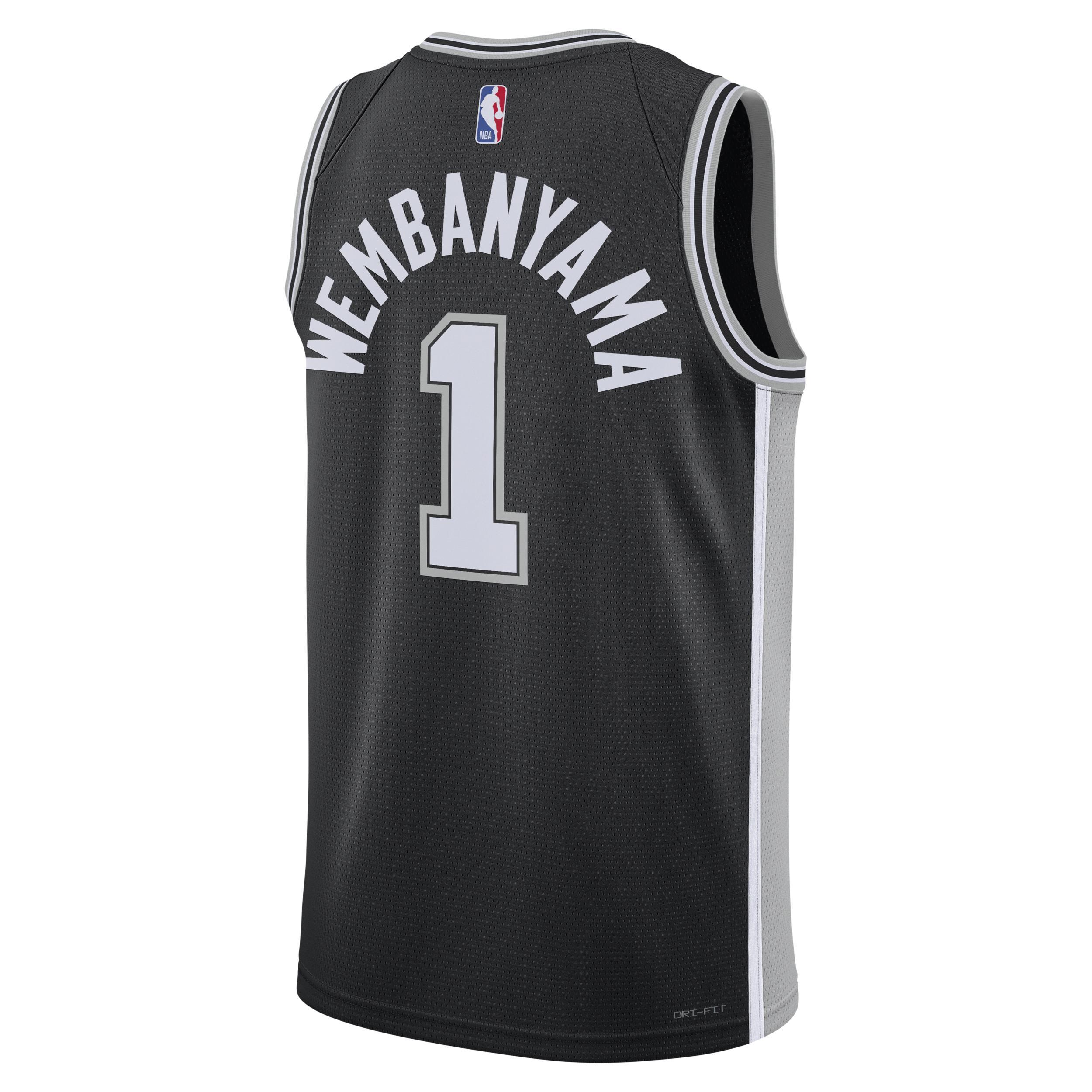 Unisex Nike Victor Wembanyama Black San Antonio Spurs 2023 NBA Draft First Round Pick Swingman Jersey - Icon Edition, Adult Unisex, Size: Medium Product Image