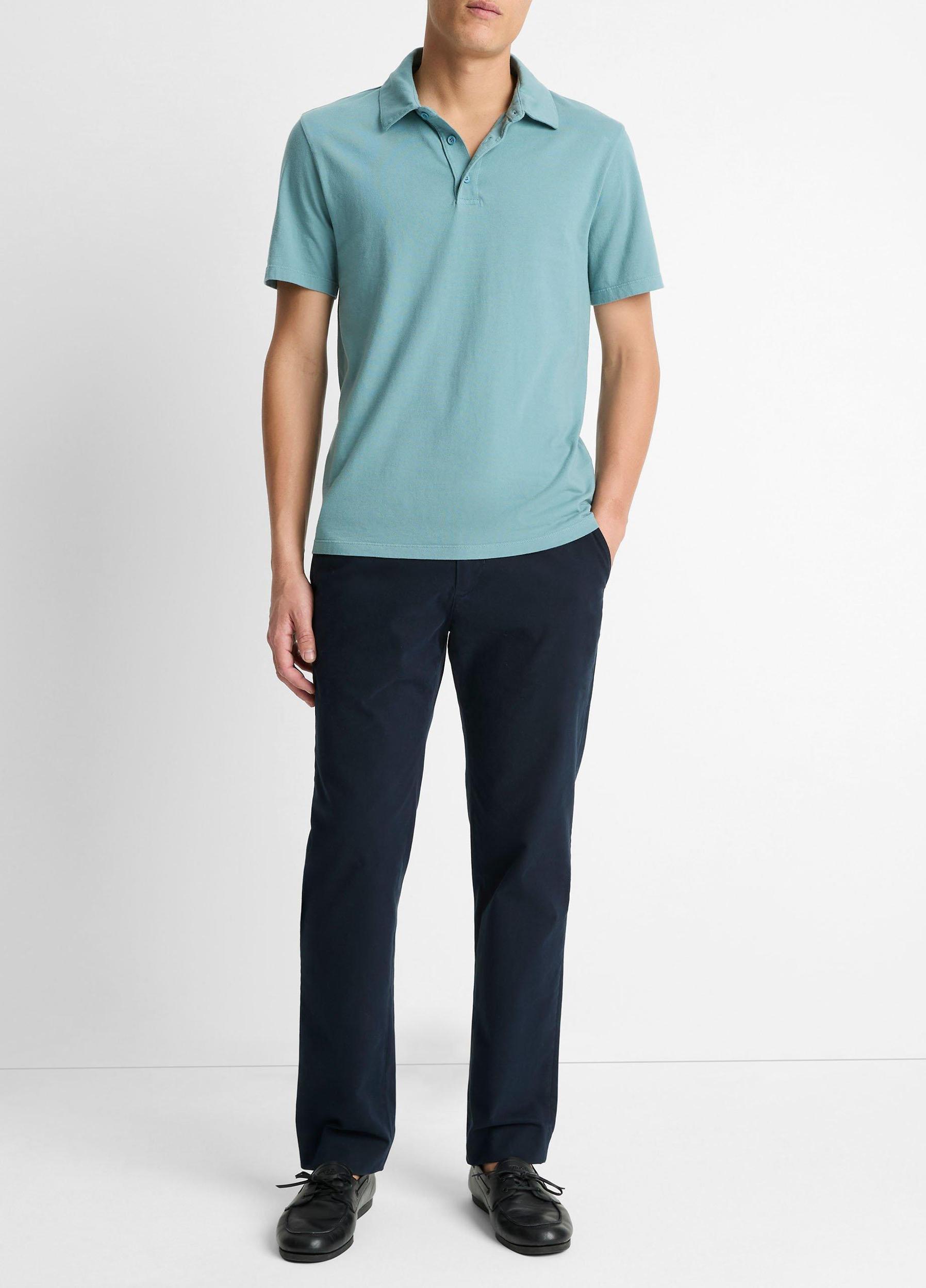 Garment Dye Cotton Polo Shirt Product Image