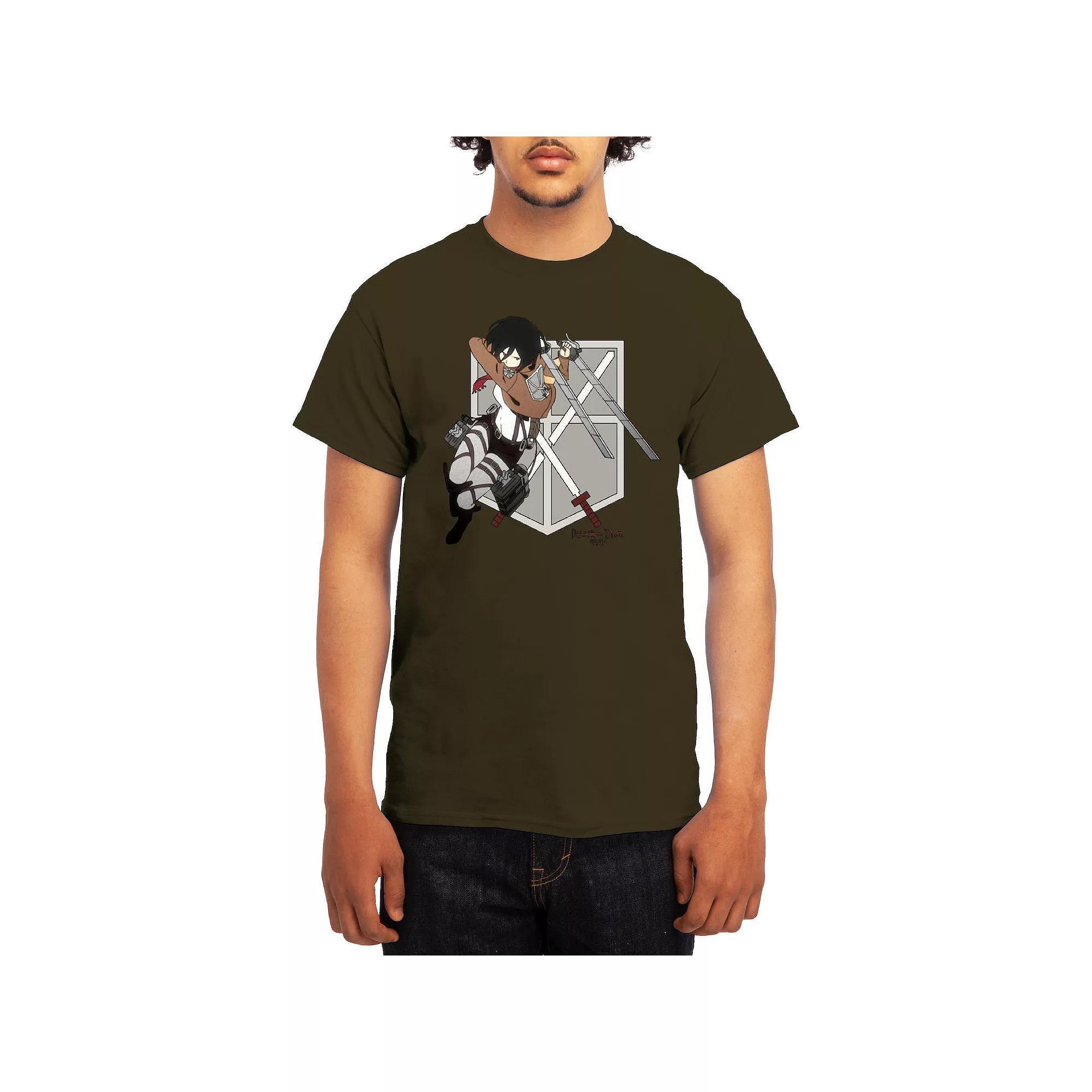 Men's Attack on Titan Mikasa Flying Emblem Tee, Boy's, Size: XXL, Green Product Image