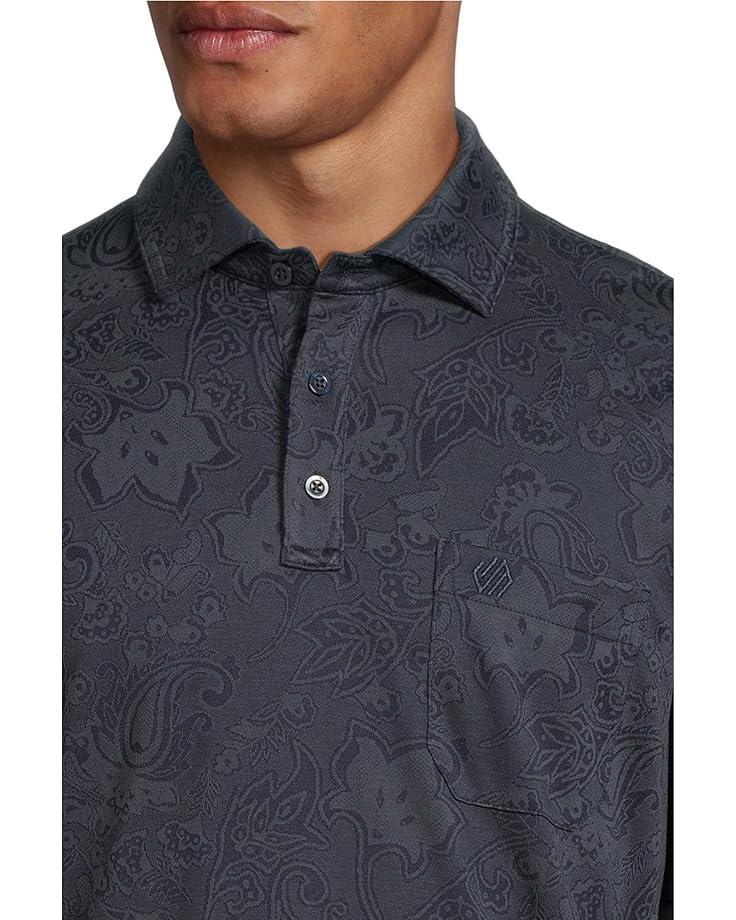 Men's Johnston & Murphy Paisley Knit Jacquard Polo Product Image