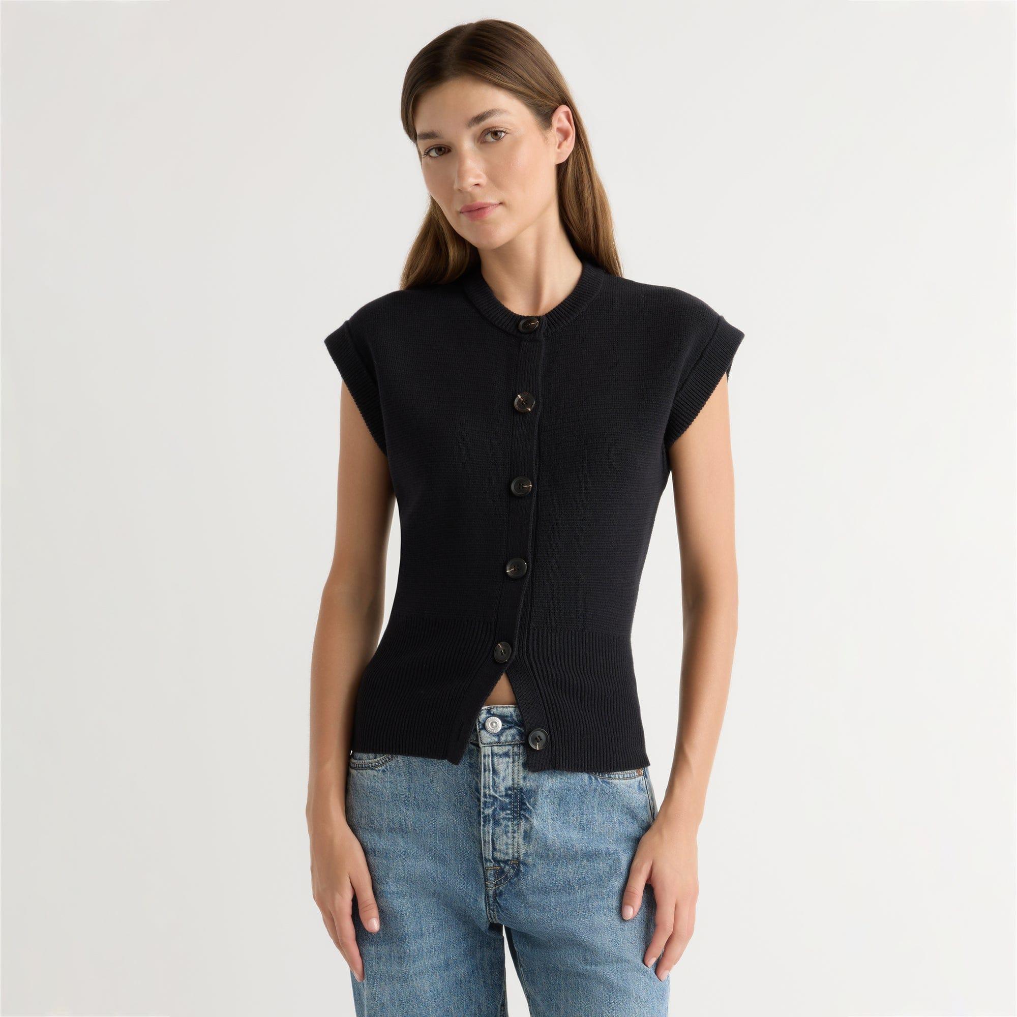 Solea Button Knit Vest Product Image