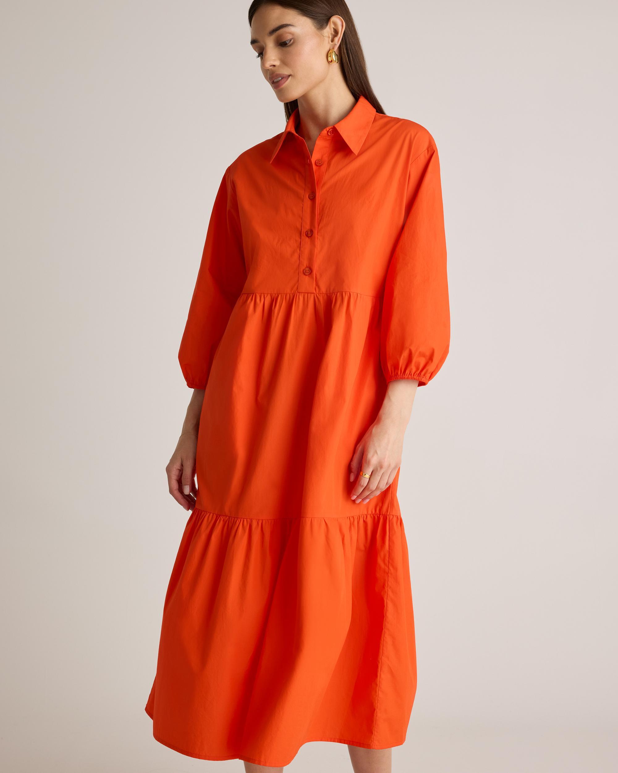 Quince | Women's Poplin Midi Tunic Dress Size XL, Organic Cotton Product Image