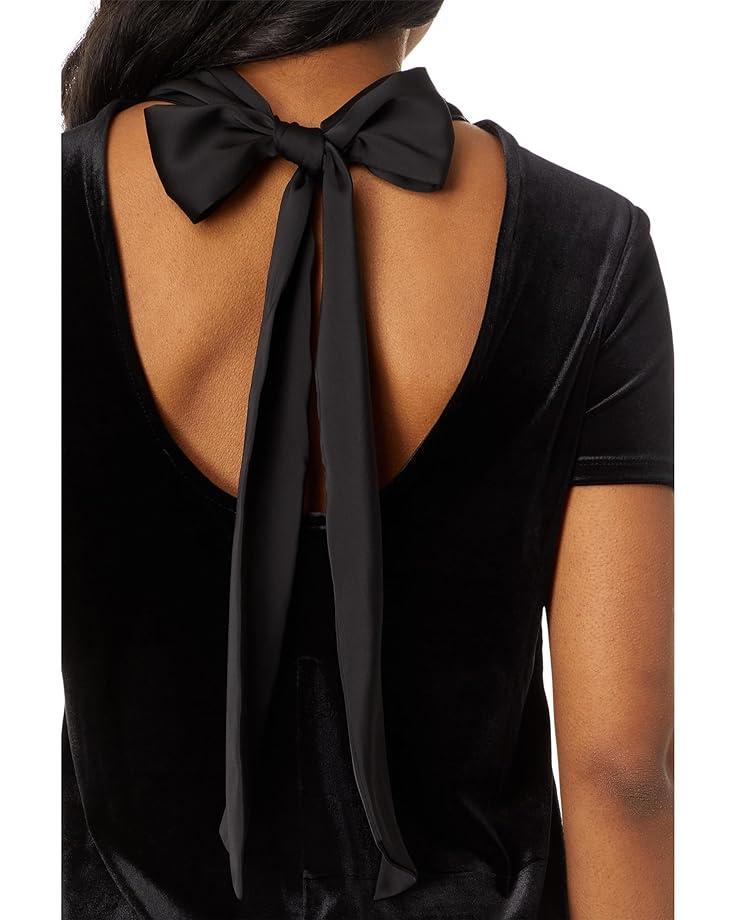 Short Sleeve Cowl Neck Shirred Cuff Top Product Image