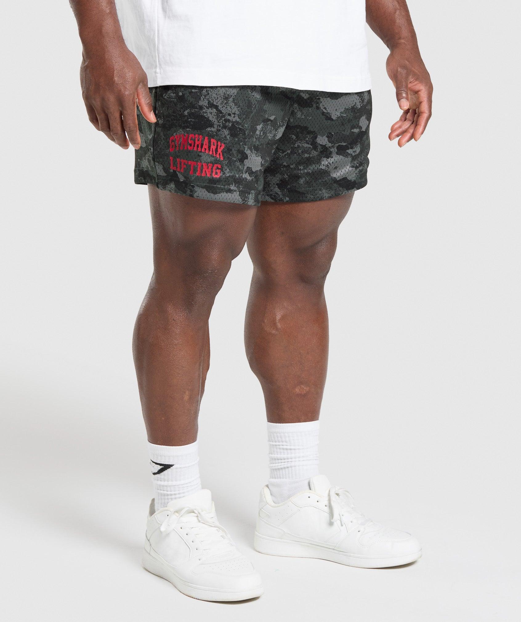 Gymshark Lifting Mesh 5" Shorts - Graphite Grey Male Product Image